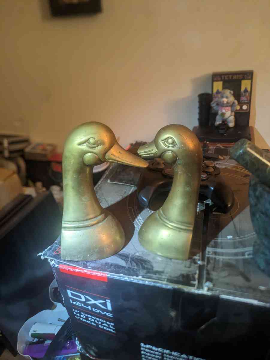 Antique Brass Duck Bookends - Mentor, Ohio - FleaMarketBay
