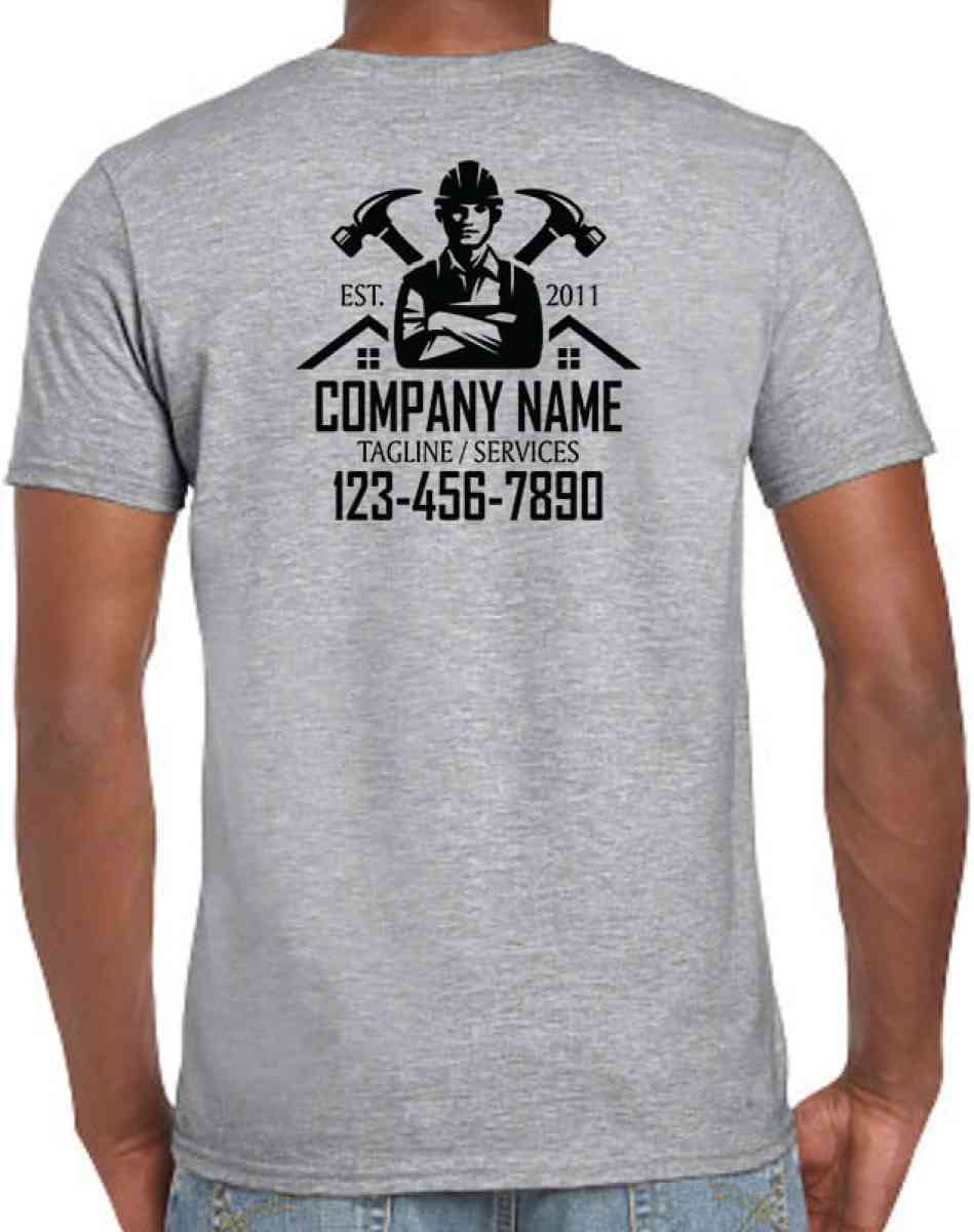Custom Printed Construction t shirts - Los Angeles, California - FleaMarketBay