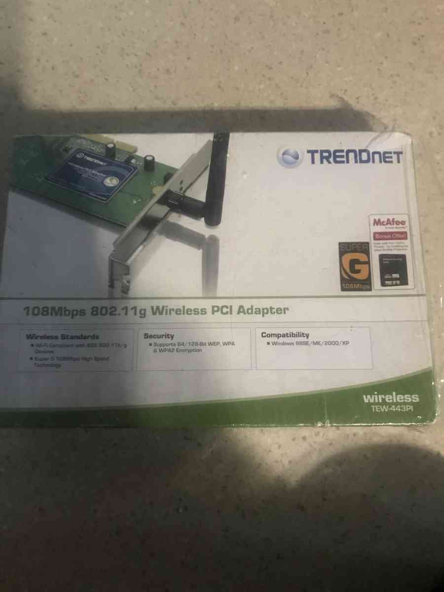 Trendnet wireless PCI ADAPTER - Montgomery, Alabama - FleaMarketBay