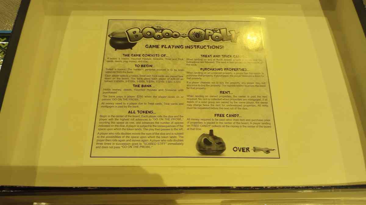 BooooOpoly Halloween Board Game Boo Opoly Monopoly COMPLETE - Hollywood, Florida - FleaMarketBay