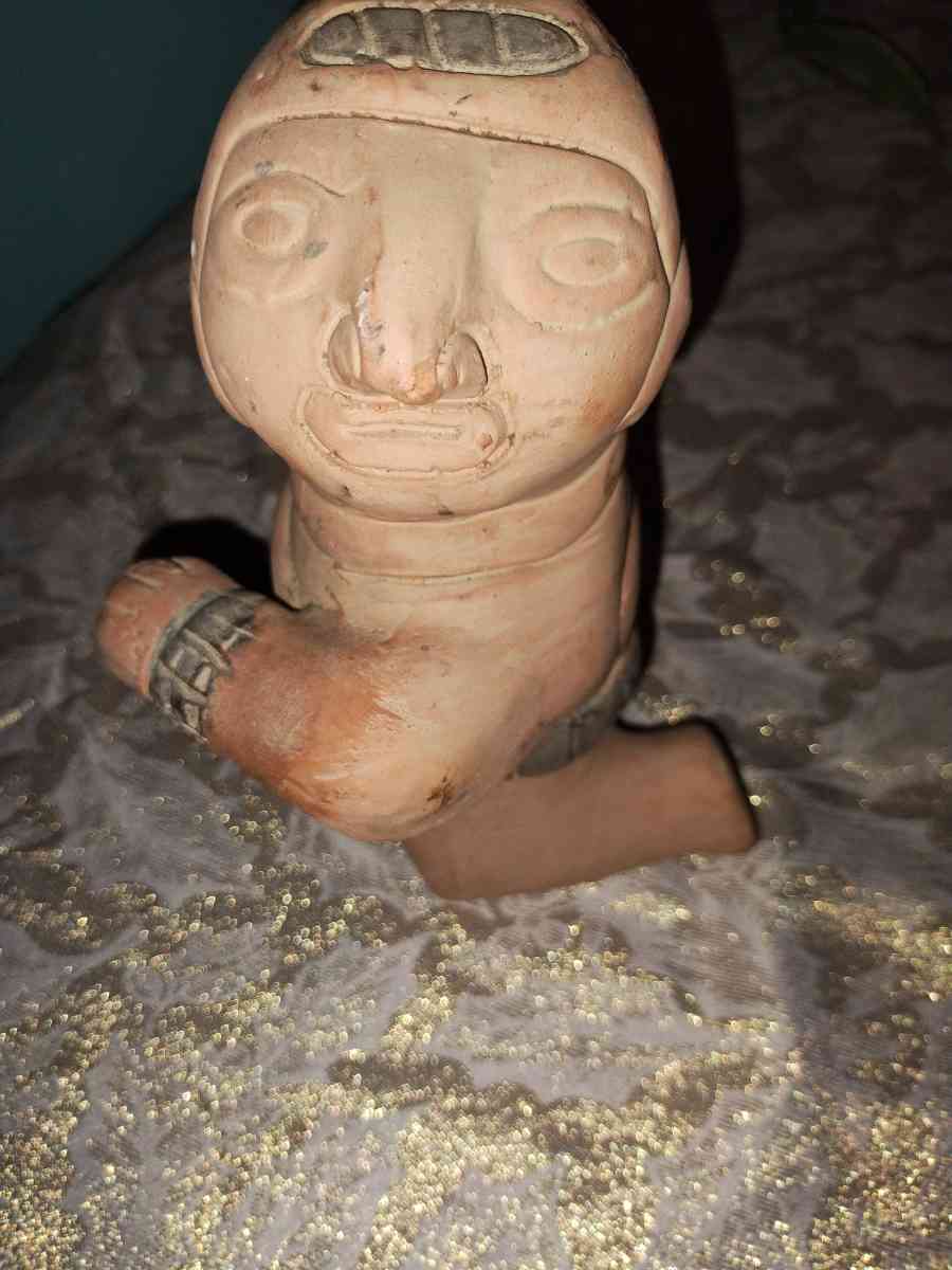 Vintage Mexican Art Pottery Aztec Or Mayan Idol Clay Figurin - Ridley Park, Pennsylvania