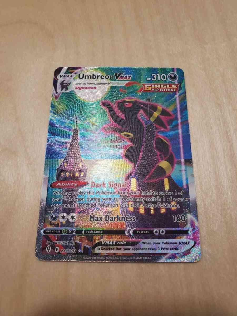 Umbreon VMAX Alternate Art Secret Rare  215203  Evolving Ski - Henry, Tennessee - FleaMarketBay
