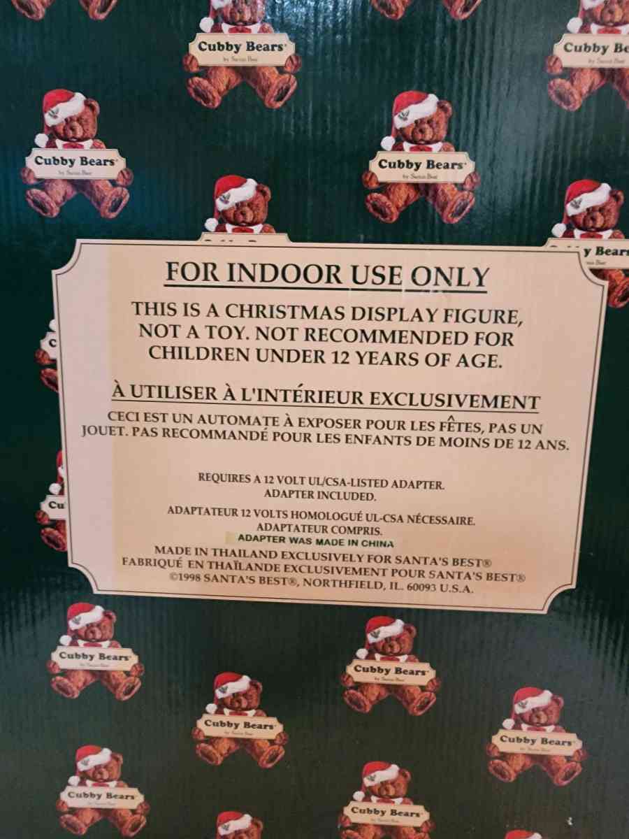 Vintage Cubby Bears By Santas Best - Longview, Washington - FleaMarketBay