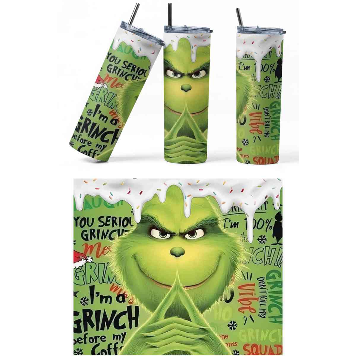 Spread Holiday Cheer Grinch Vibes 20oz Tumbler - Orlando, Florida