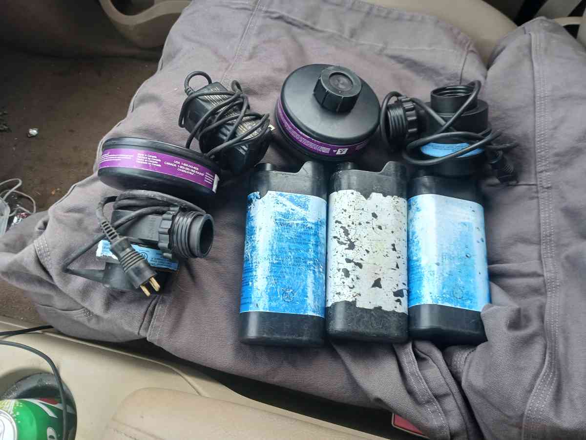 forced air respirator unit and MSA silicone respirator - North Jackson, Ohio - FleaMarketBay