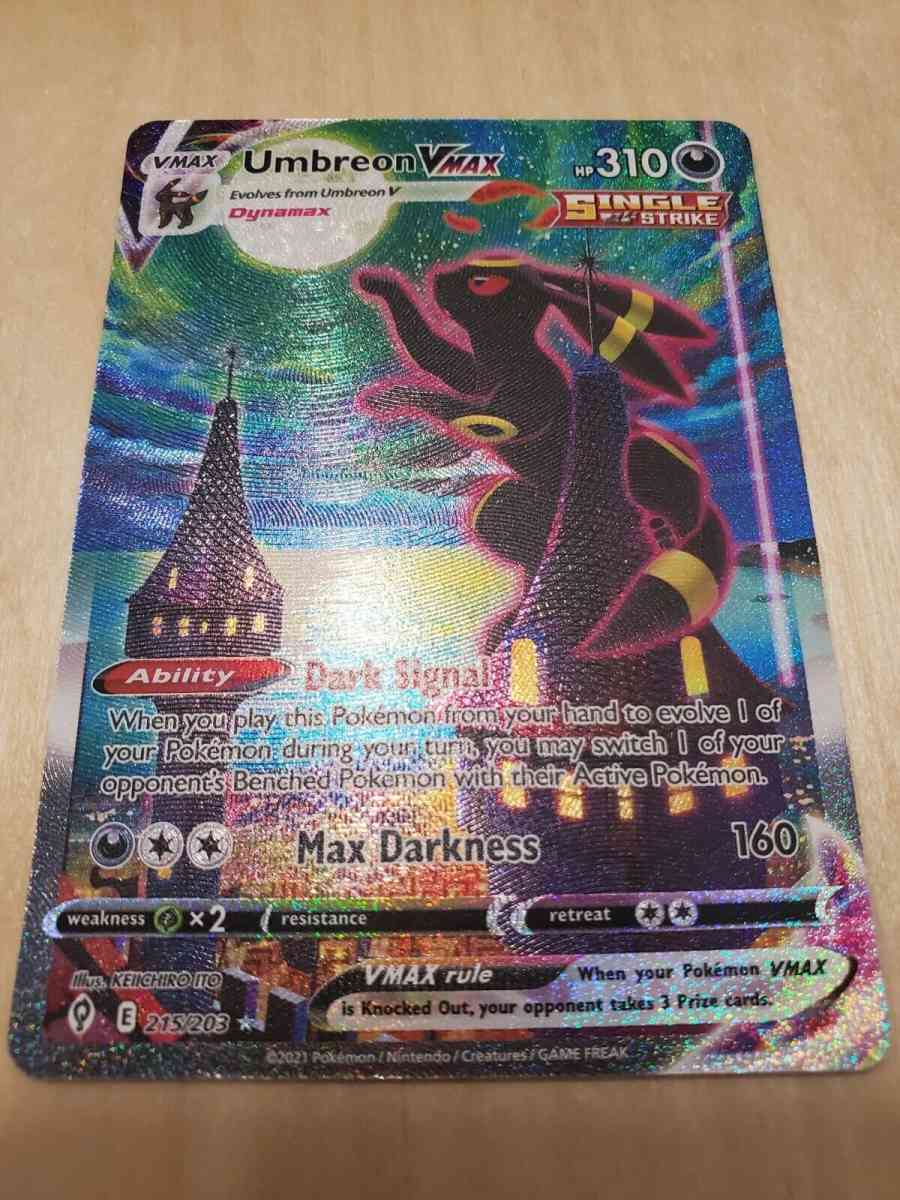 Umbreon VMAX Alternate Art Secret Rare  215203  Evolving Ski - Henry, Tennessee - FleaMarketBay