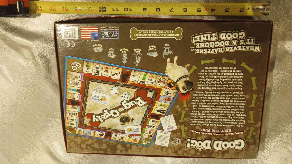 Pugopoly the Monopoly pug dog board game - Hollywood, Florida - FleaMarketBay