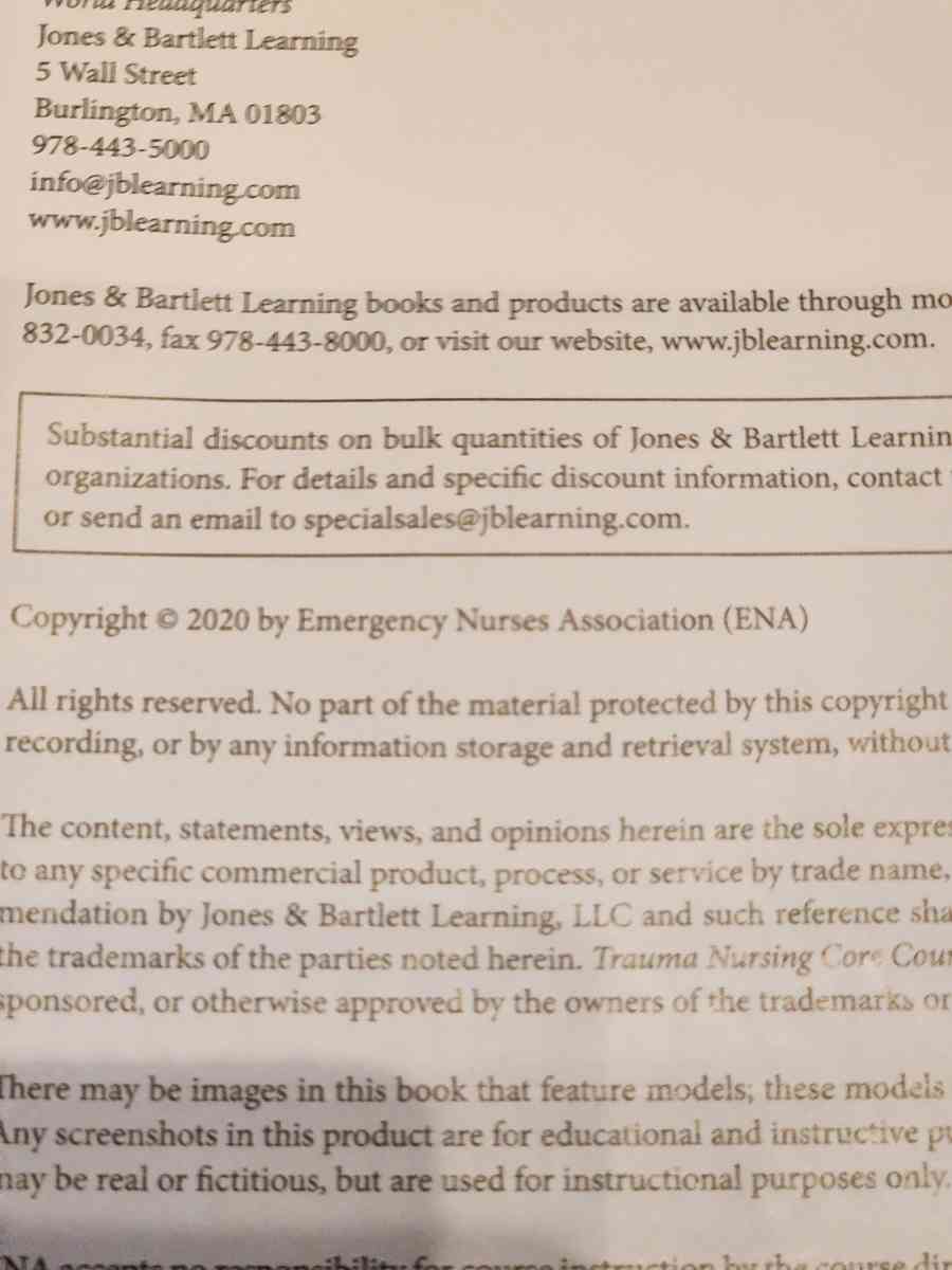 2020 Trauma Nursing Core Course - Longview, Washington - FleaMarketBay