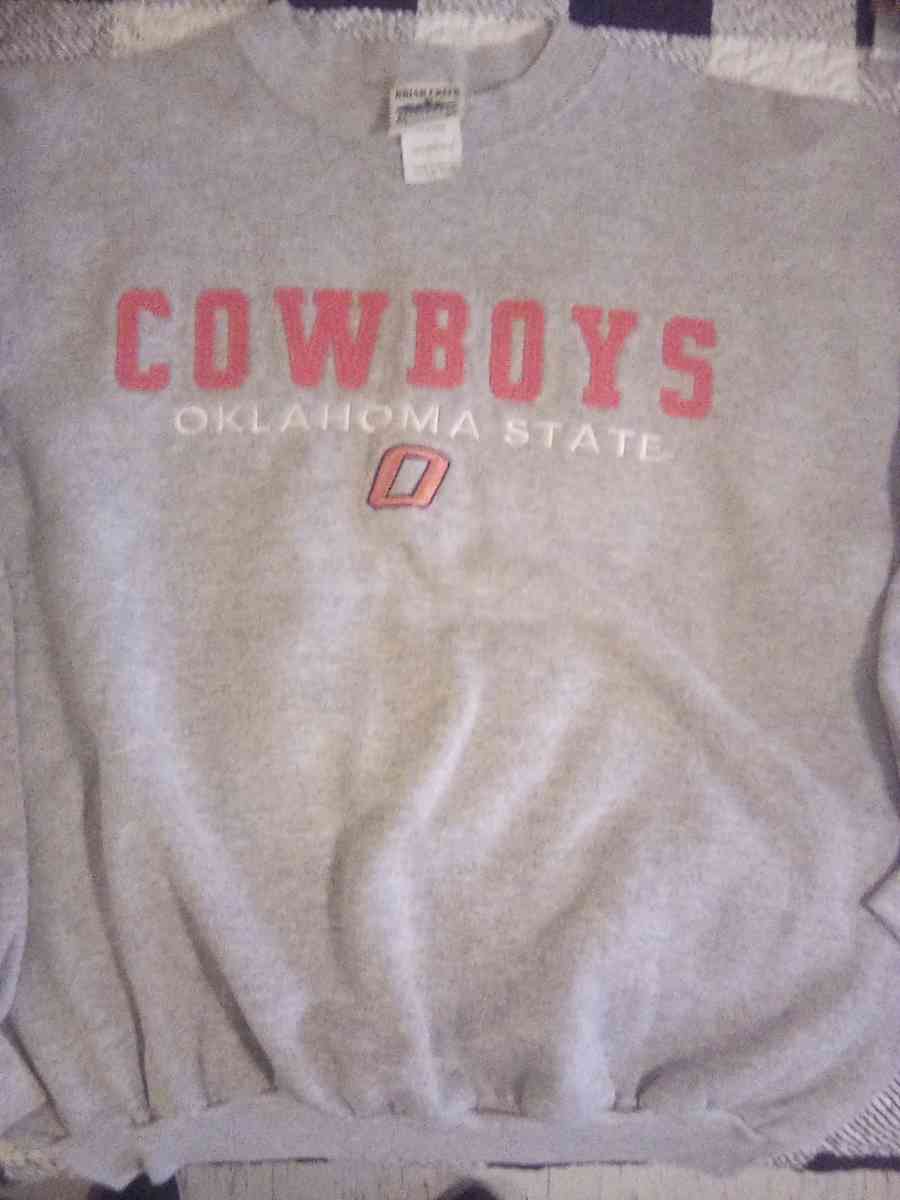 Oklahoma State Medium Grey Sweat Top - Harrah, Oklahoma