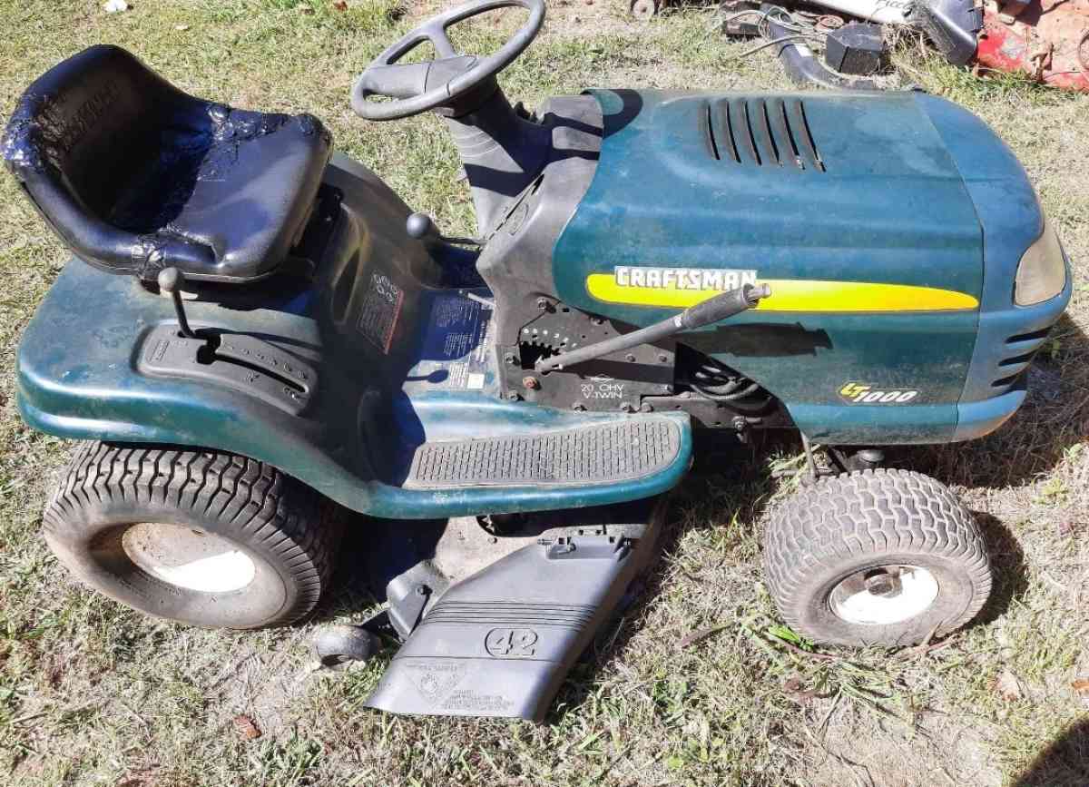 20HP Craftsman LT1000 Riding Mower 42 Inch Cut - Southmont, North Carolina - FleaMarketBay