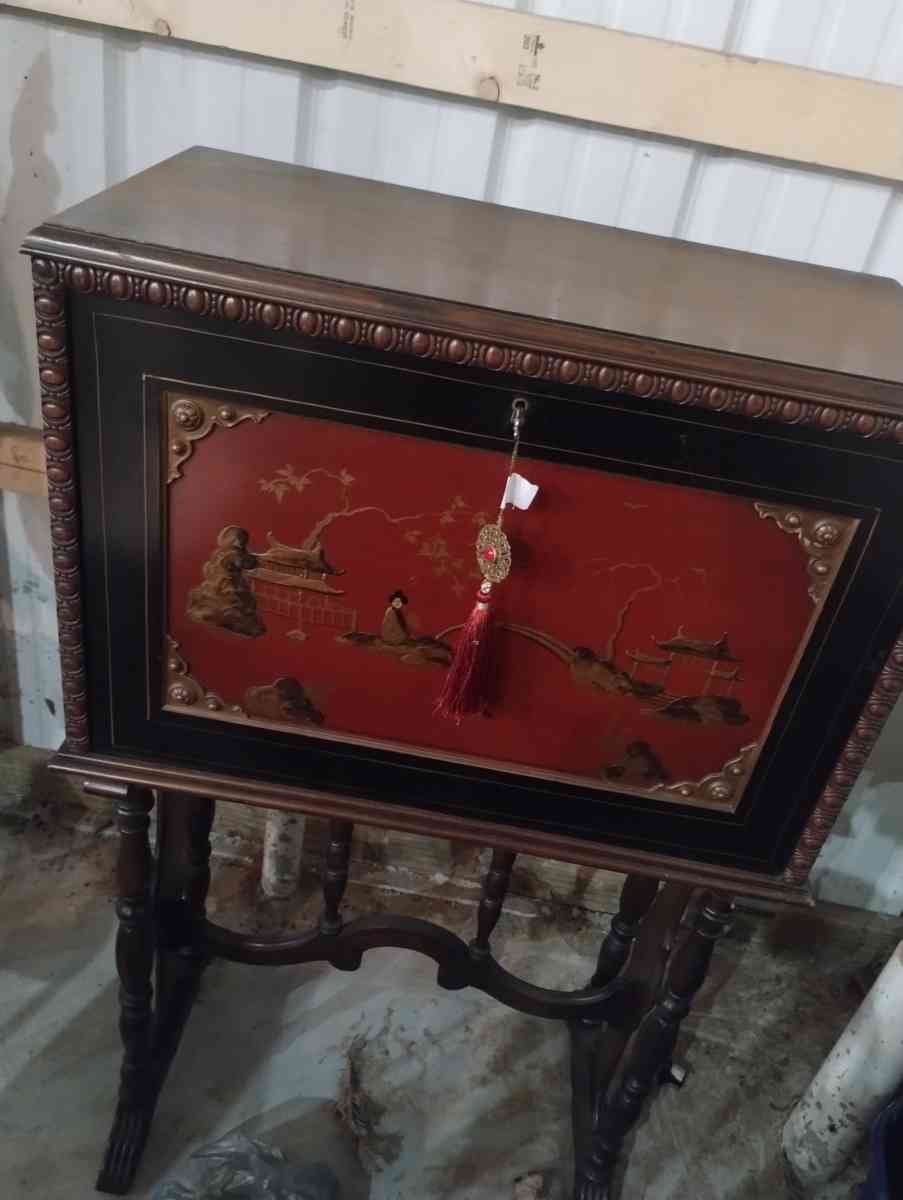 1920 Chinoiserie Writing Desk - Knox, Indiana - FleaMarketBay