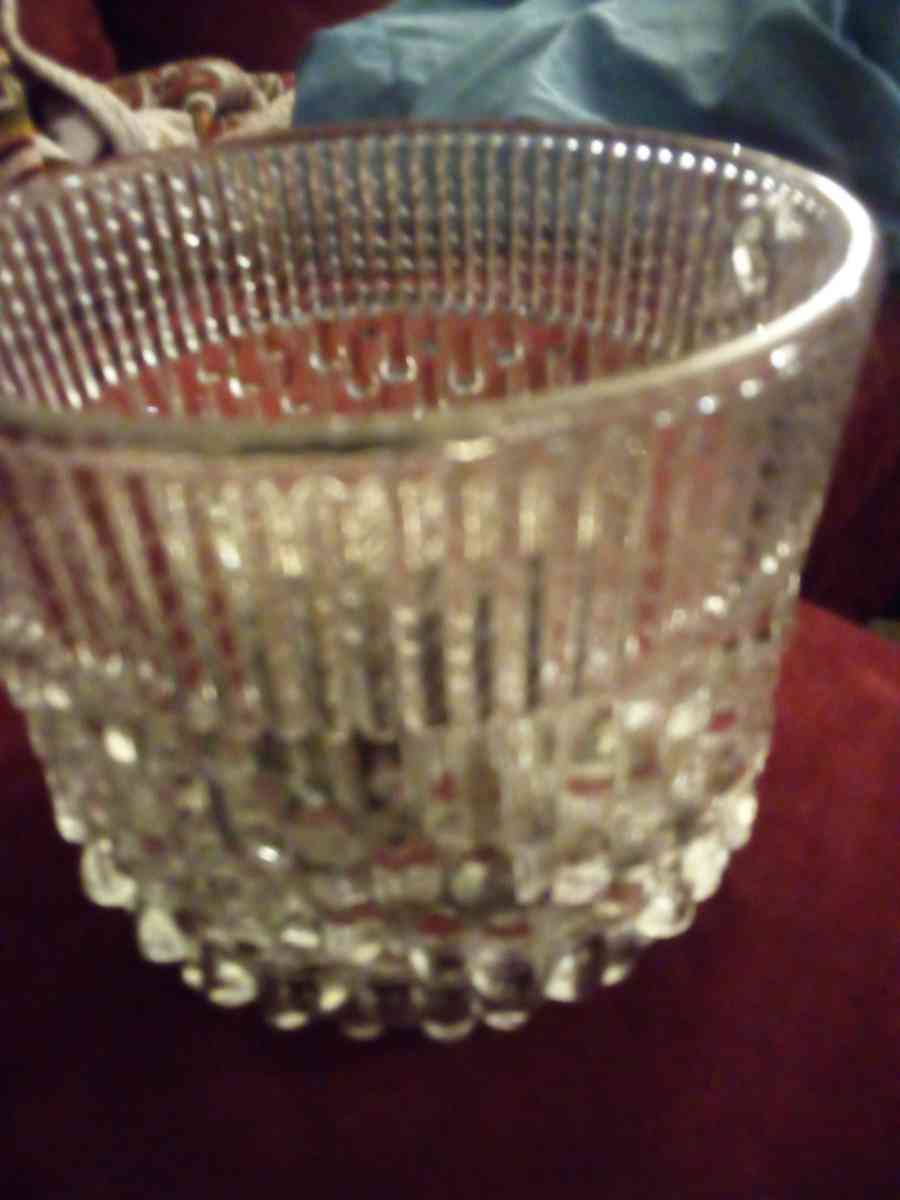 midcentury chrome and glass ice bucket - Benton, Arkansas - FleaMarketBay