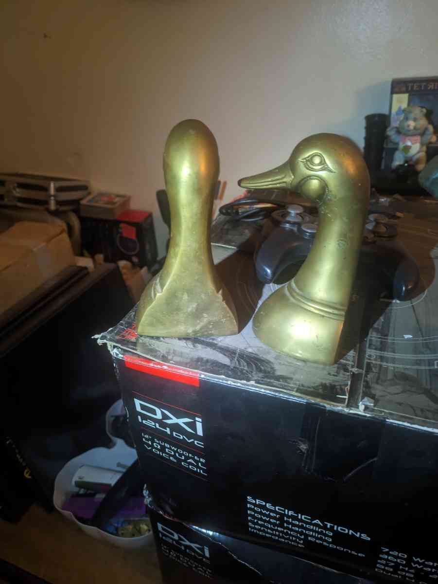 Antique Brass Duck Bookends - Mentor, Ohio - FleaMarketBay