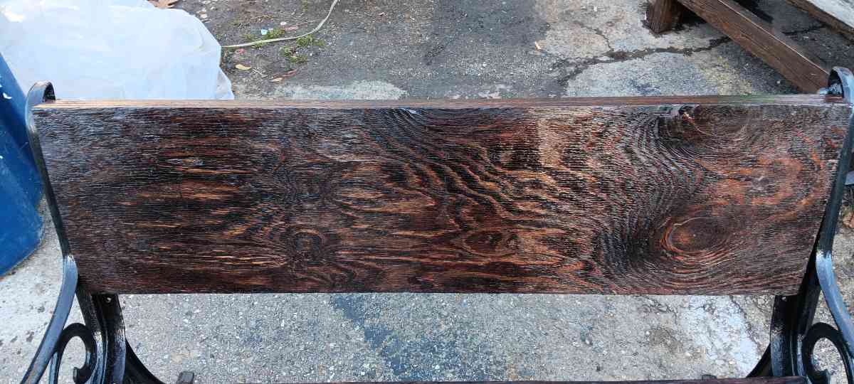 Wood and Cast Iron Bench - Hot Springs Village, Arkansas
