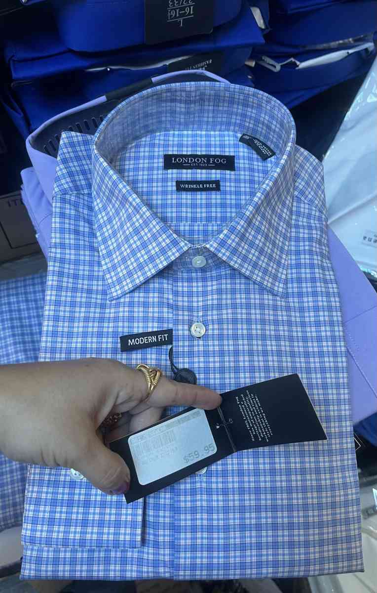 London Fog Mens Modern Fit 100 Cotton Wrinkle Free Long Slee - Dallas, Texas