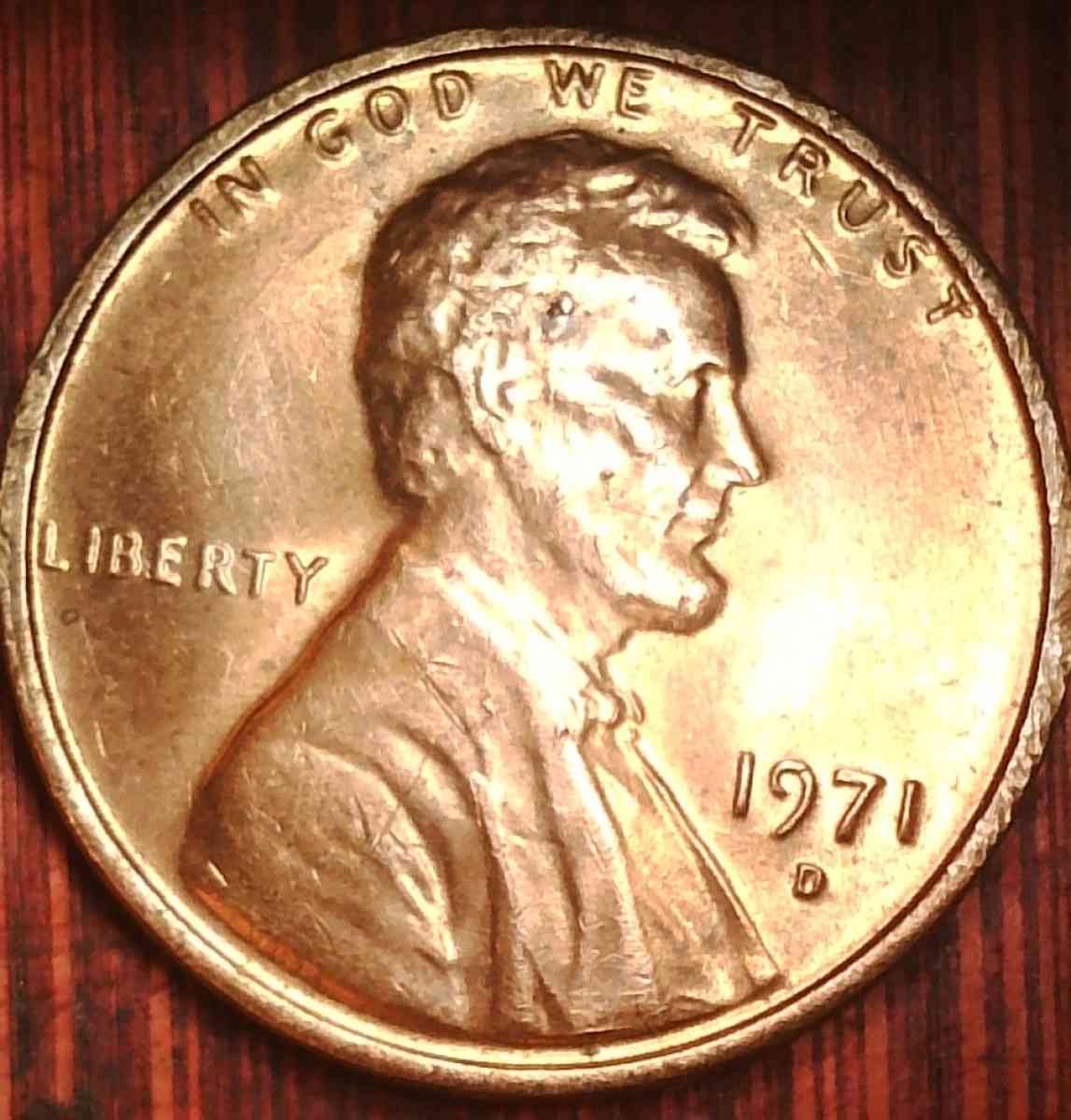 1971 d Lincoln Memorial Cent DOUBLED DIE OBVERSE CIRCULATED - Shawnee, Oklahoma - FleaMarketBay