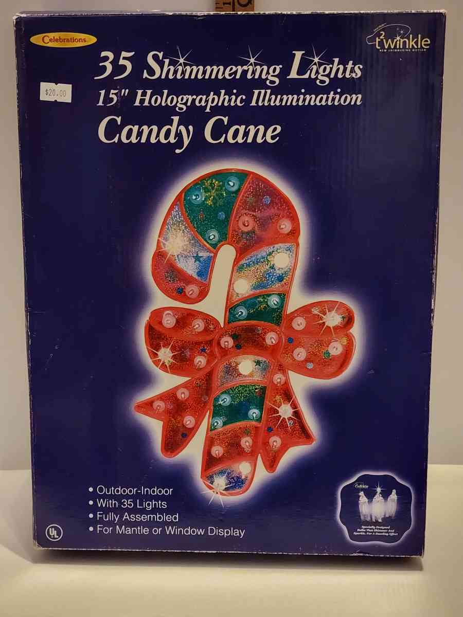 Celebrations Holographic Illumination Twinkling Candy Cane - Longview, Washington - FleaMarketBay