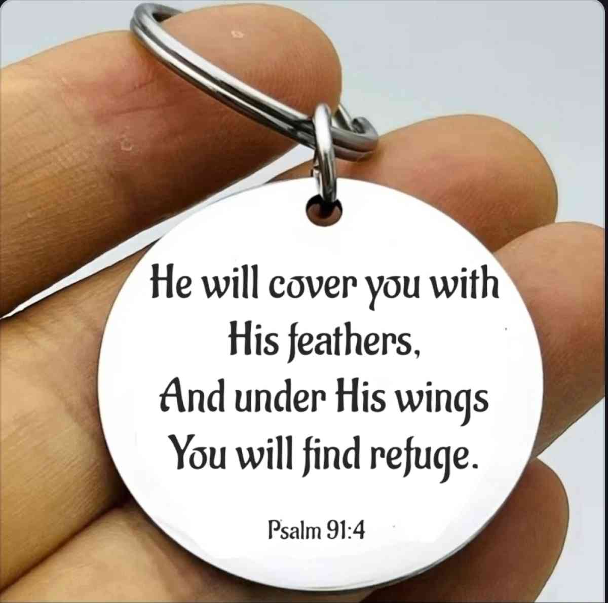 God Jesus Lord Cross Stainless Steel Keychain