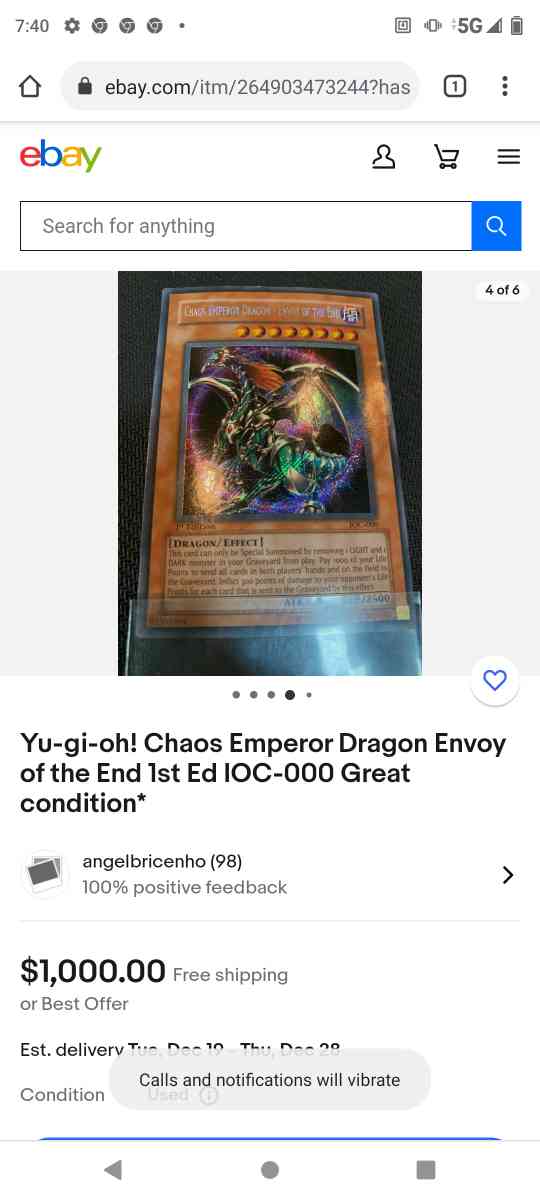 chaos emperor dragon envoy of the end secret rare1st edition - Lawrenceville, Georgia - FleaMarketBay