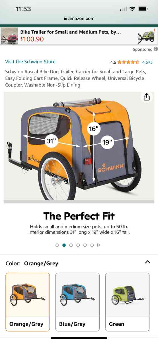 Schwinn dog trailer to attach to bike - Lyndhurst, New Jersey - FleaMarketBay