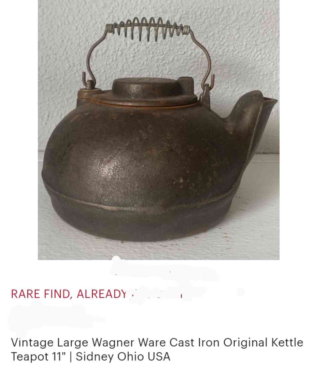 vintage Wagner ware 11 Cast  iron tea kettle - Birmingham, Alabama