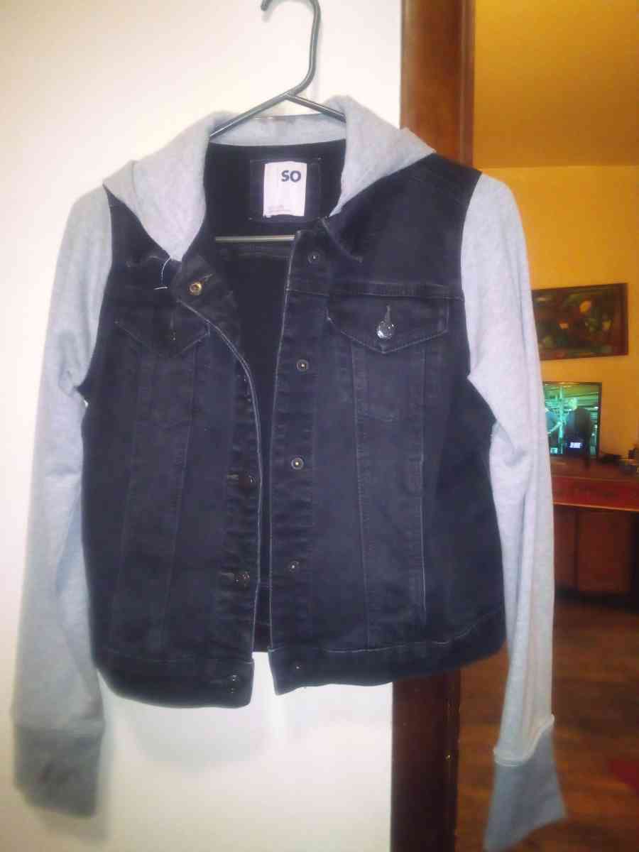 so Brand Denim Stretch Hooded Snap closure jacket - Buffalo, New York