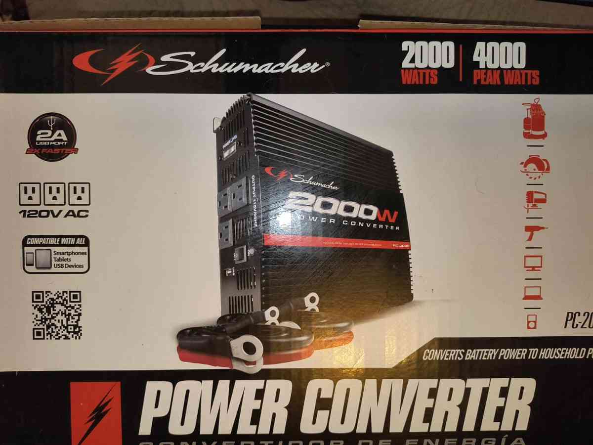 275obo shaumacher 2000w power inverter - Boonville, North Carolina - FleaMarketBay