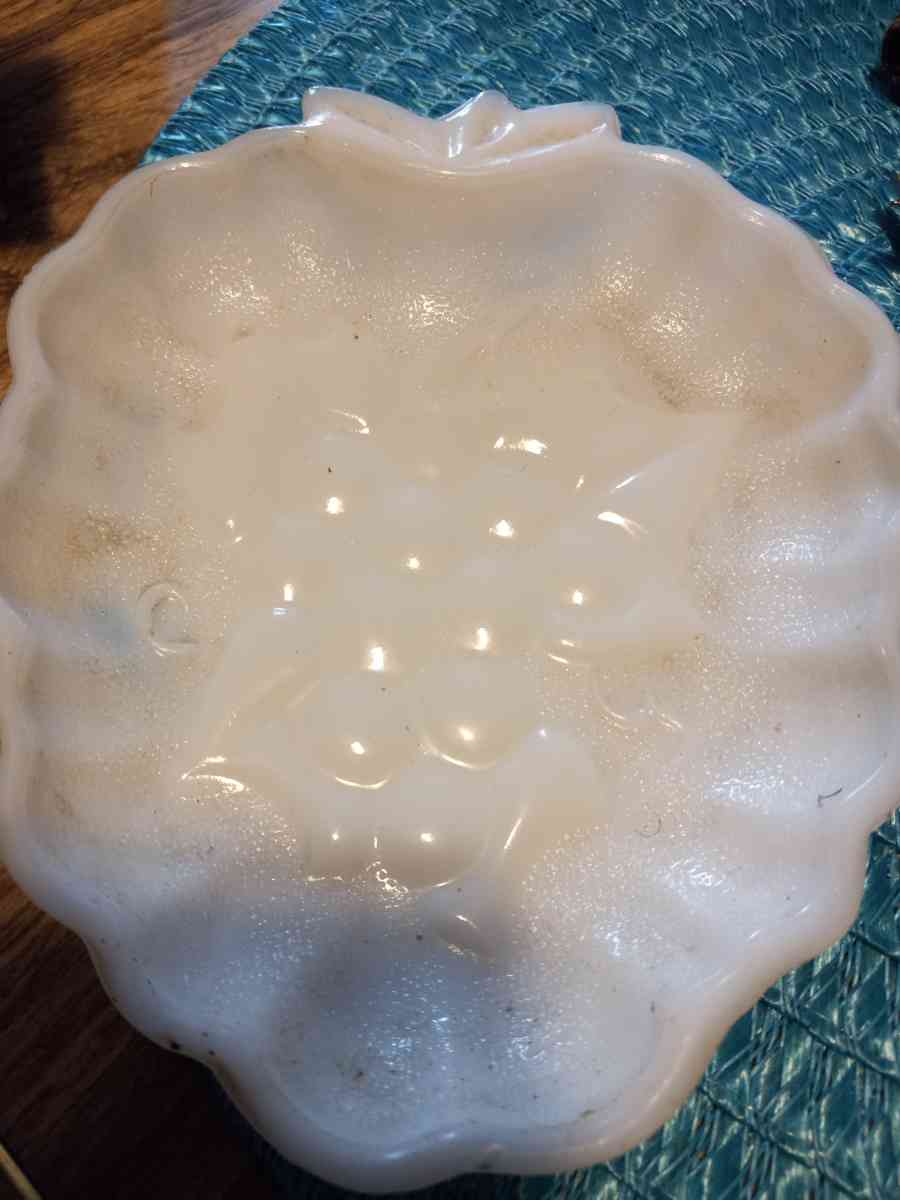 Milk glass dish - Brookfield, Missouri