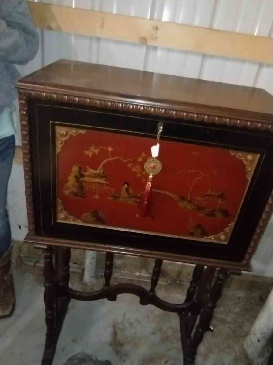 1920 Chinoiserie Writing Desk - Knox, Indiana - FleaMarketBay