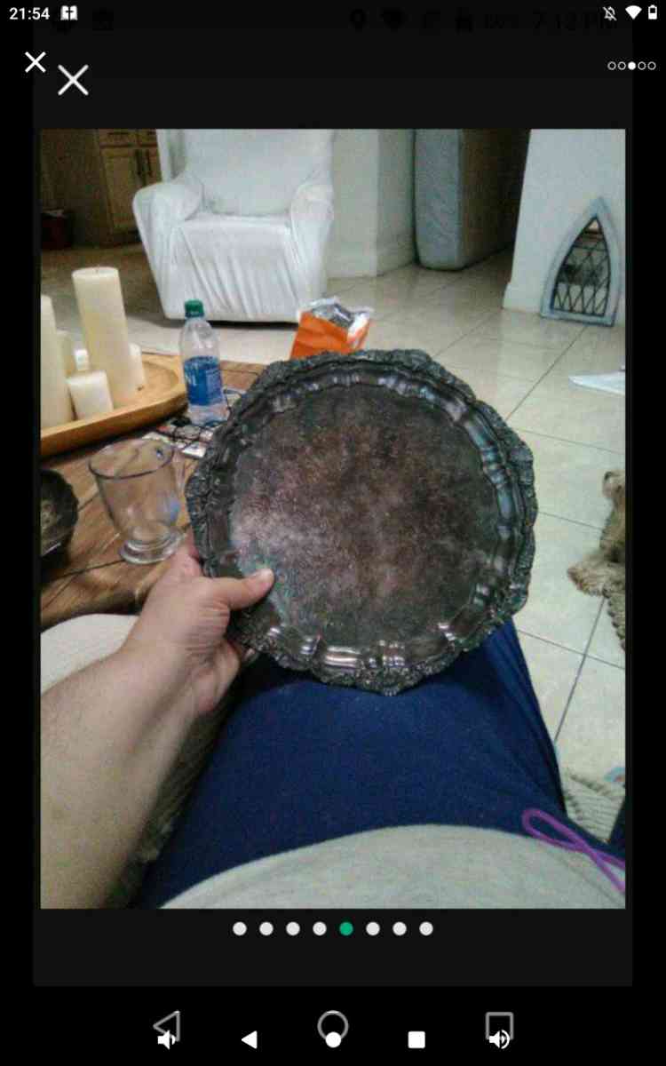 I have a heavy duty silver plated  platter