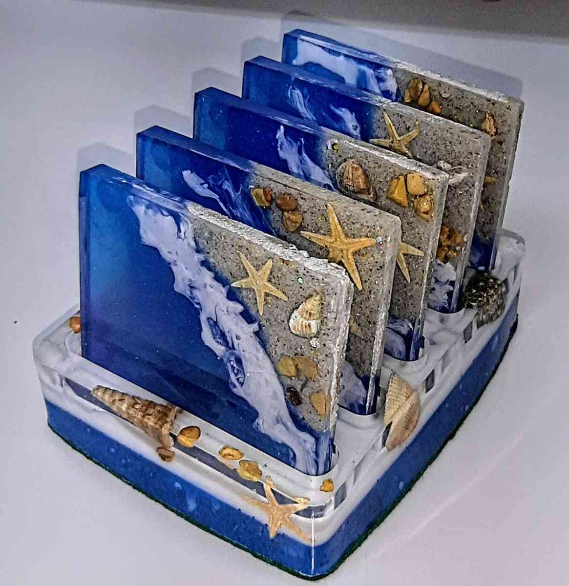 Set of Beach Scene Coasters - Englewood, Florida