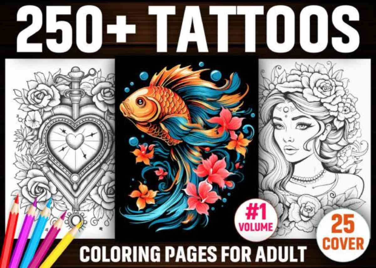 250 Tattoos Coloring Pages for Adults - Springfield, Missouri
