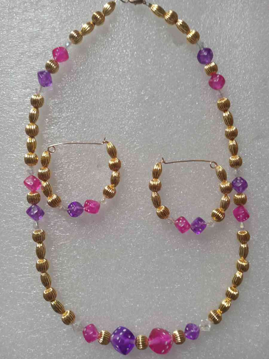 Pink and Purple Jewelry Set - Rochester, New York - FleaMarketBay