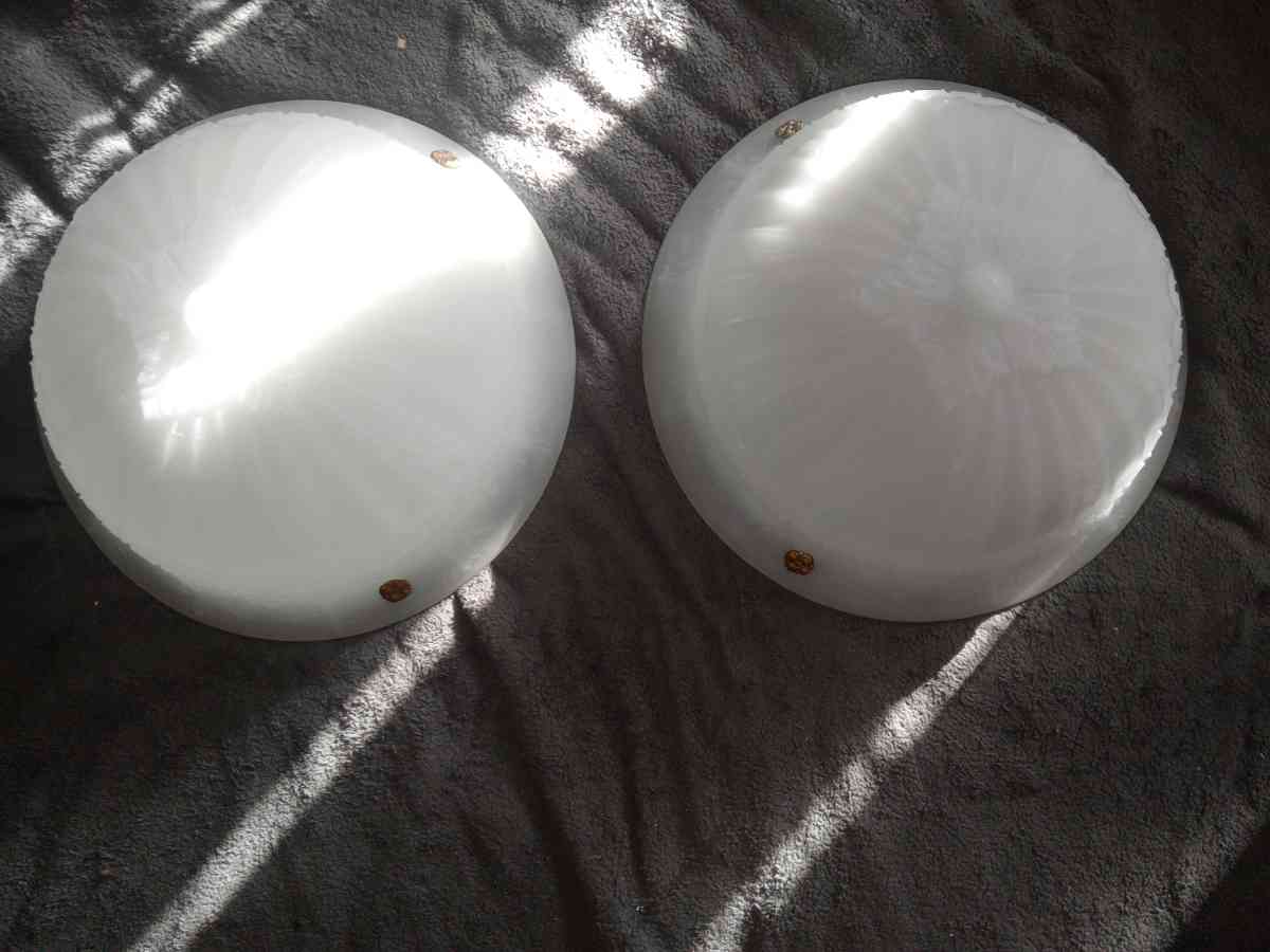 Antique fluted pendent bowl lights - Alexandria, Indiana - FleaMarketBay