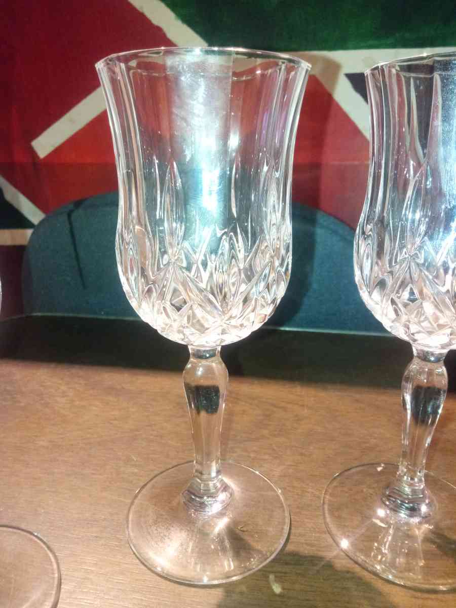 Royal Crystal Rock Opera Wine Glasses - Phillipsburg, New Jersey - FleaMarketBay