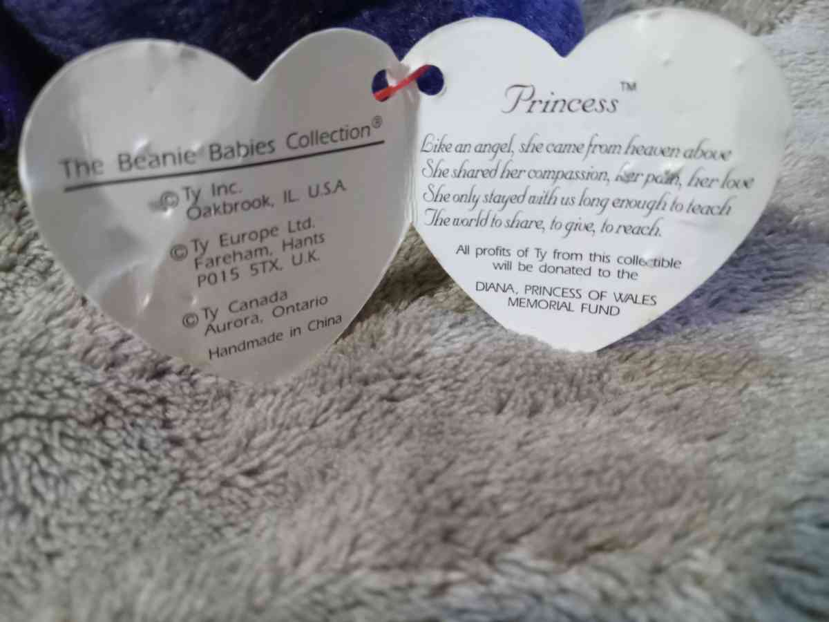 Rare Beanie Baby Princess Diana With Tag Errors - Prescott, Arizona - FleaMarketBay