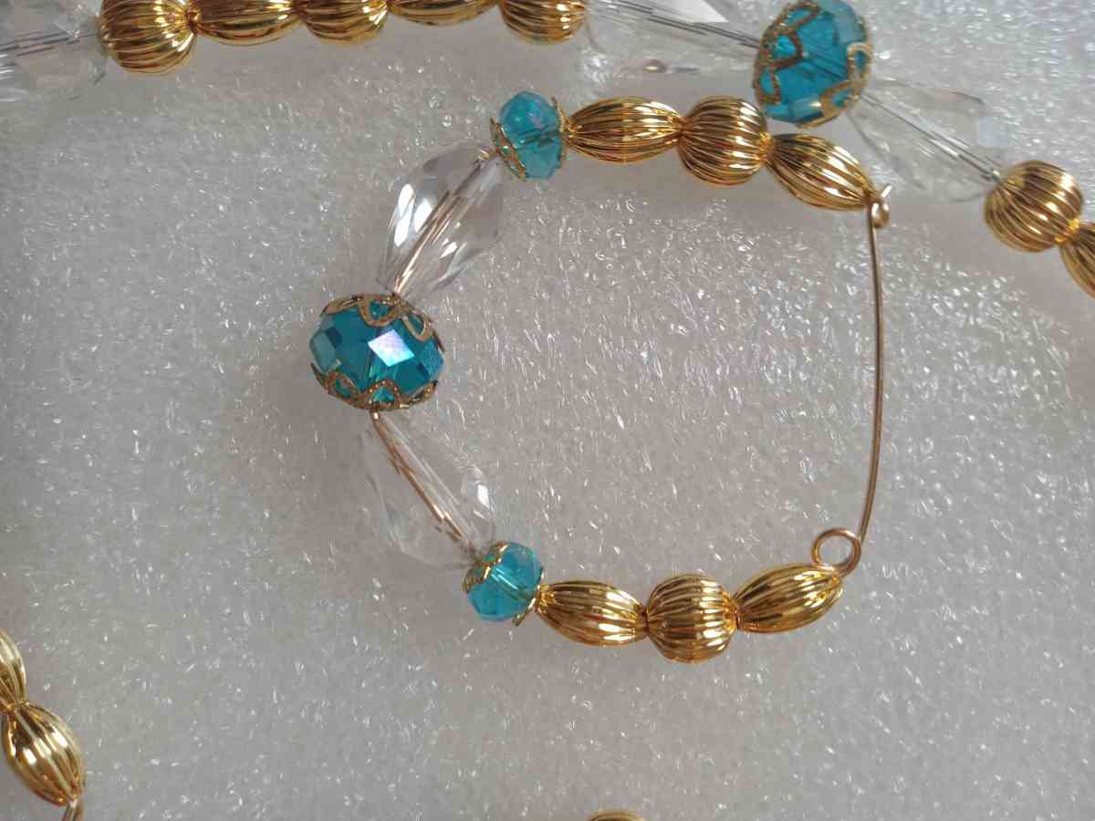 3PC Turquoise and Gold  is  Set - Rochester, New York - FleaMarketBay
