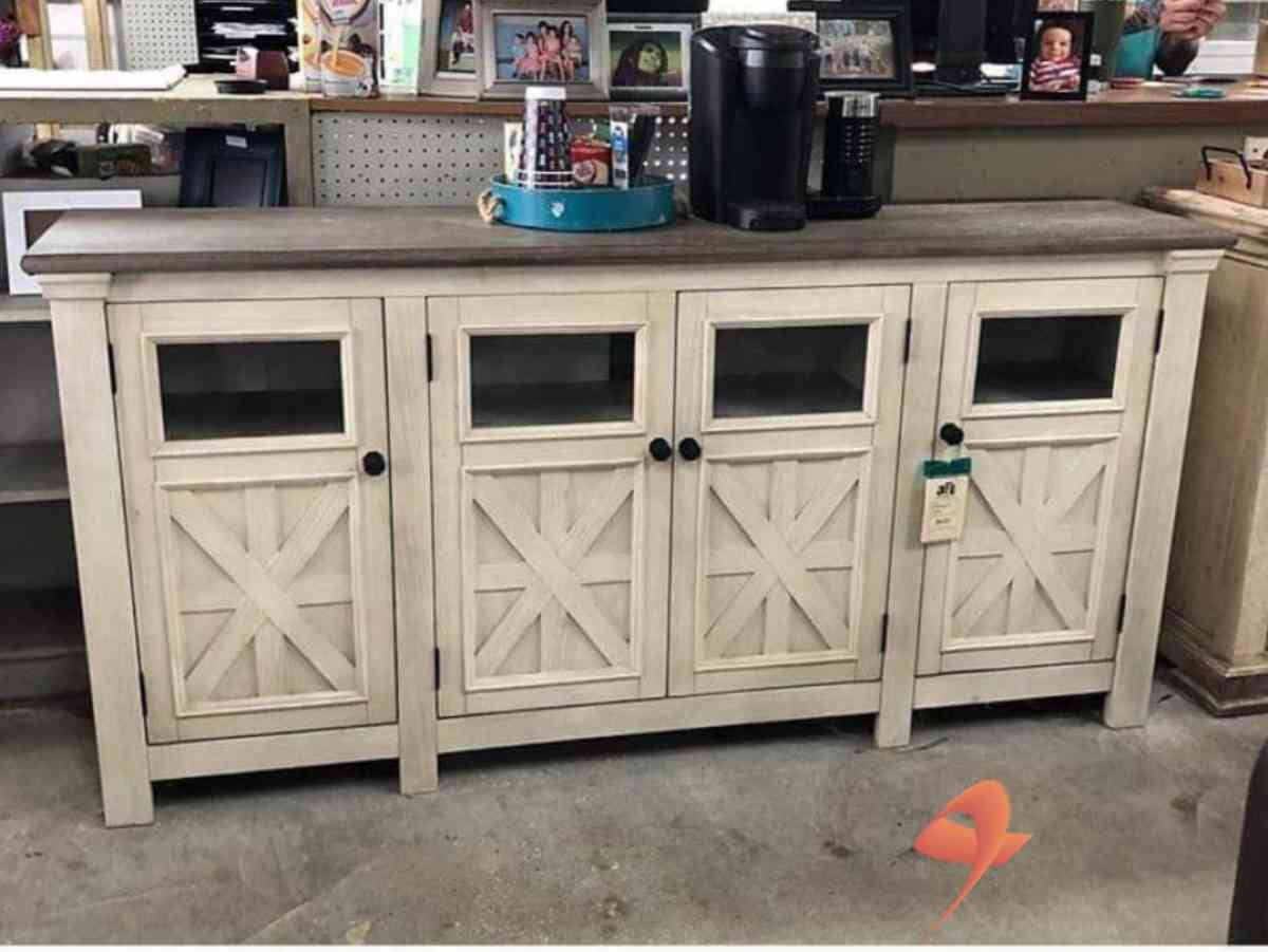 Bolanburg two tone 74 tv stand - Dallas, Texas