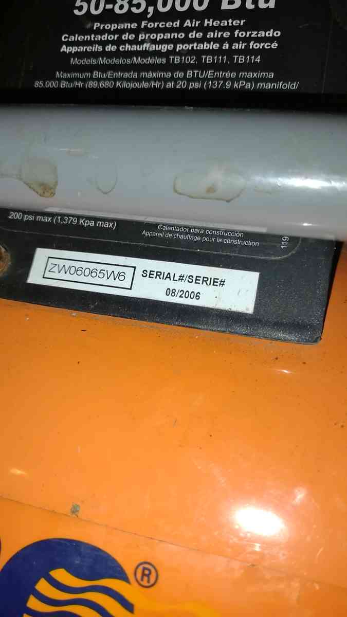 AllPro Forced Air Propane heater - Bethel, Ohio - FleaMarketBay