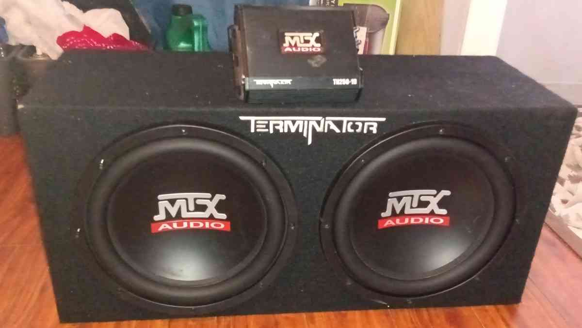 2 Terminator MXT Audio Subs in Box MXT 1200 Watt Amp - Lawrenceburg, Tennessee - FleaMarketBay