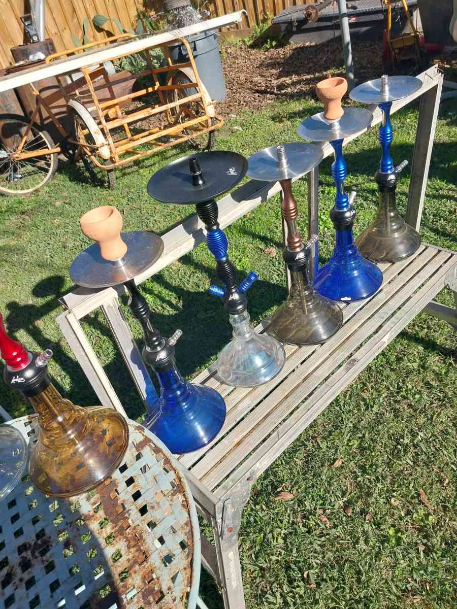 9 hookah faltan Partes faltan las mangueras 1 que otro plato - Houston, Texas - FleaMarketBay