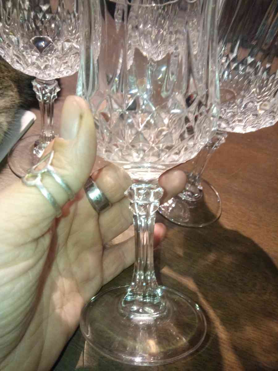 Royal Crystal Rock Opera Wine Glasses - Phillipsburg, New Jersey - FleaMarketBay