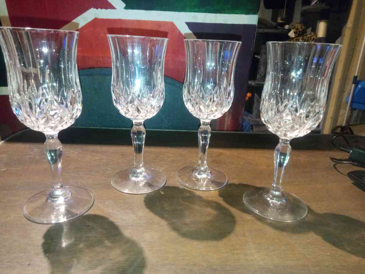 Royal Crystal Rock Opera Wine Glasses - Phillipsburg, New Jersey - FleaMarketBay