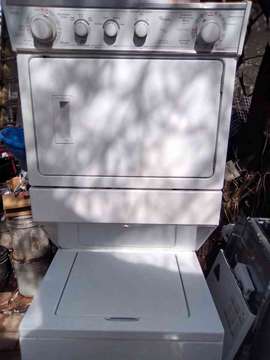 STACK UNIT FULL SIZE KENMORE WASHER AND DRYER WHITE ON WHITE - Avondale, Arizona - FleaMarketBay