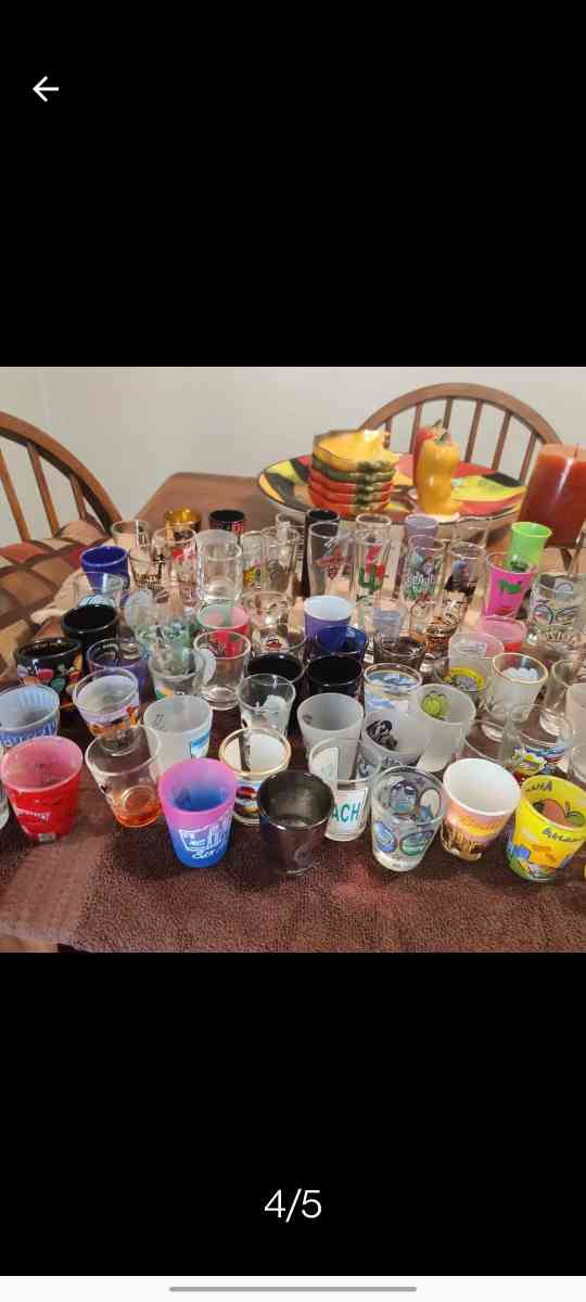 150 shot glasses collection various places - Pasadena, Texas
