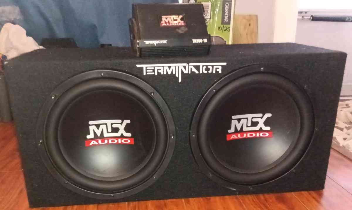 2 Terminator MXT Audio Subs in Box MXT 1200 Watt Amp - Lawrenceburg, Tennessee - FleaMarketBay