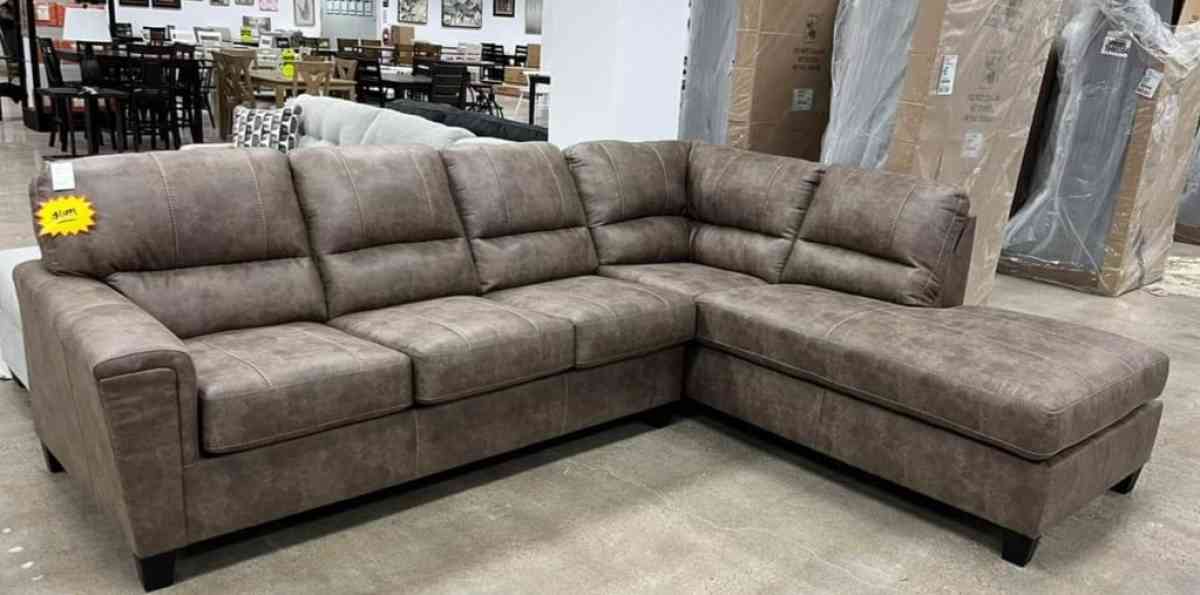 gray leather sectional seccional couch - Houston, Texas