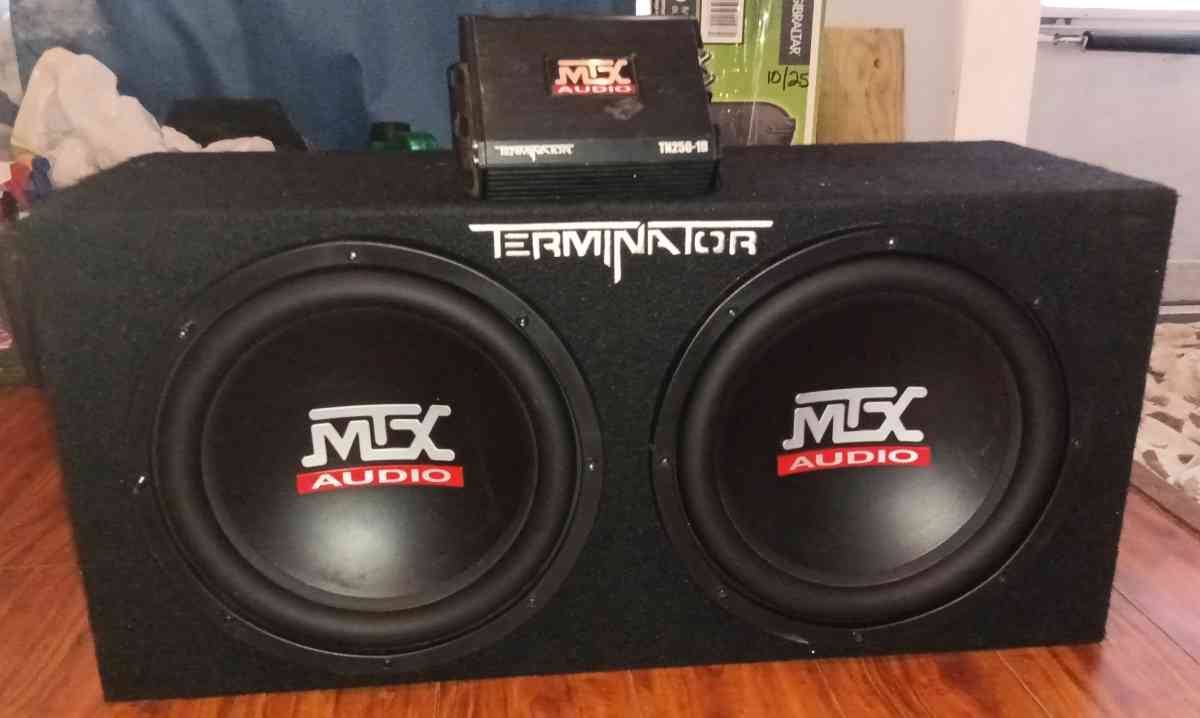 2 Terminator MXT Audio Subs in Box MXT 1200 Watt Amp - Lawrenceburg, Tennessee - FleaMarketBay