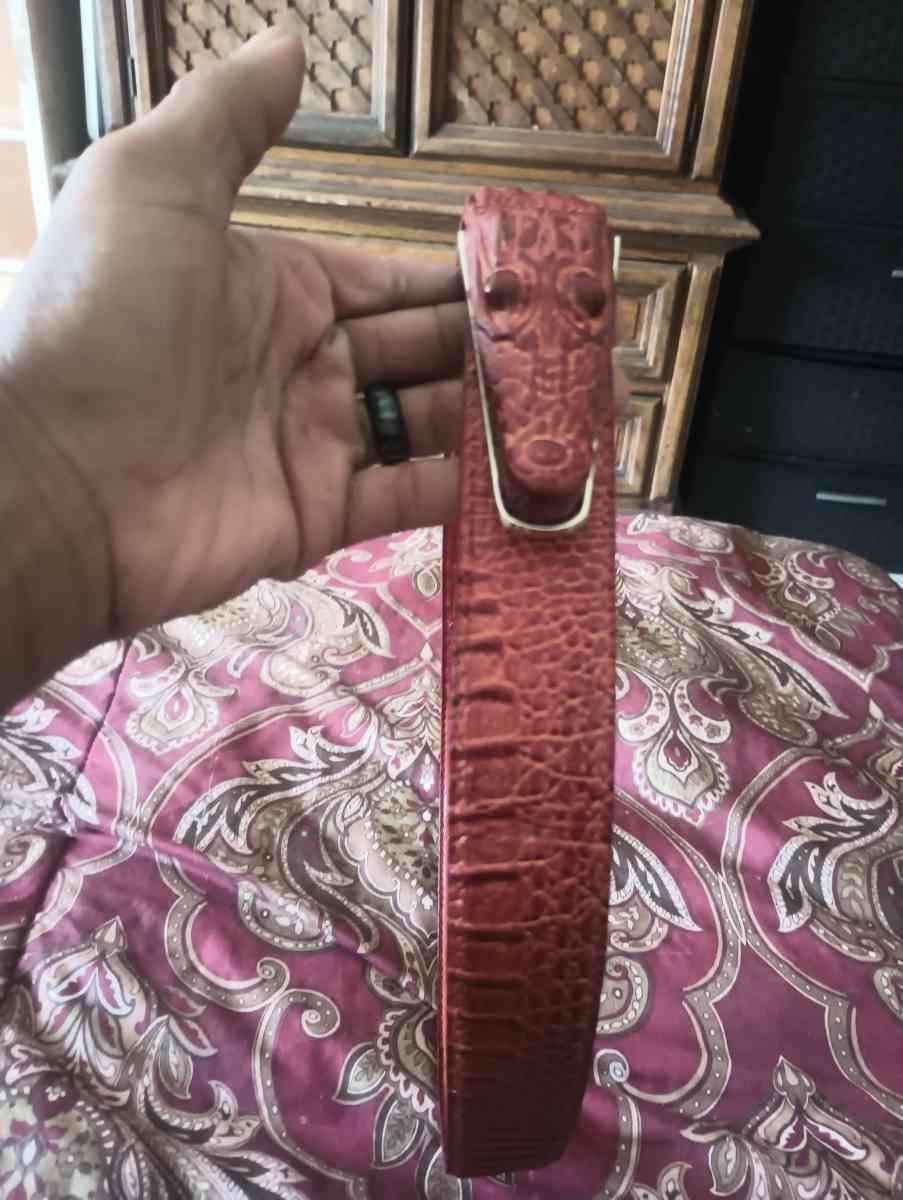 Brown Alligator belt for a man - Stockton, California - FleaMarketBay