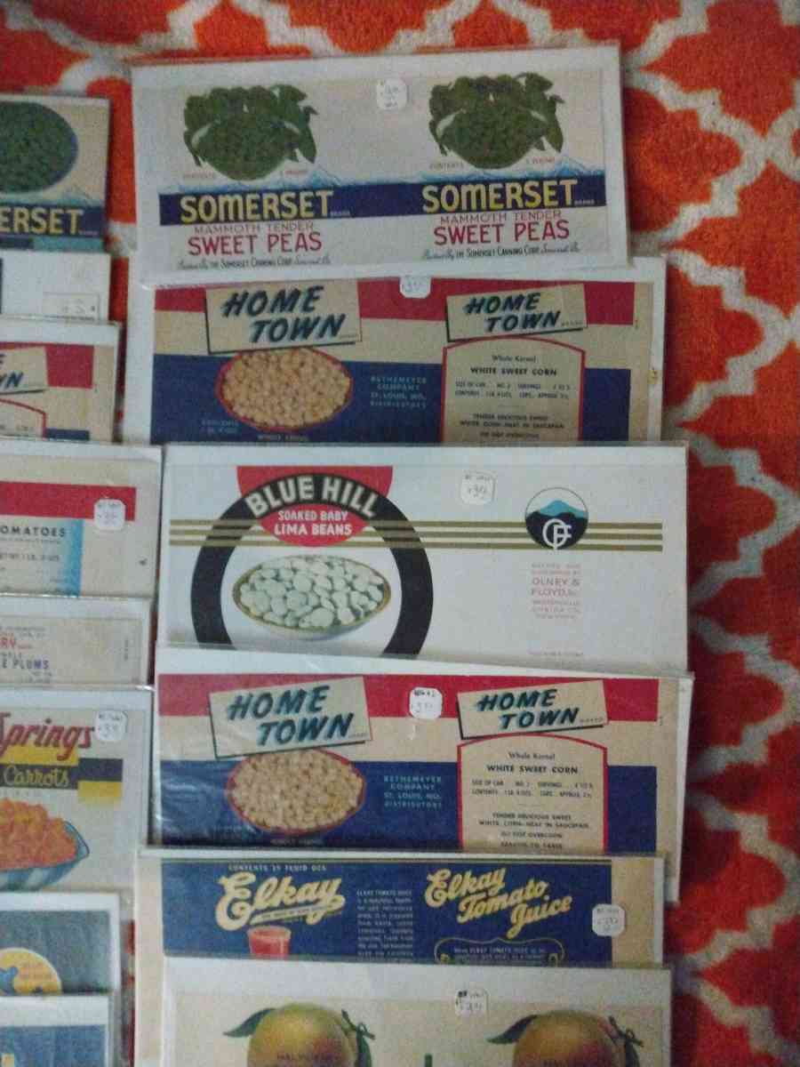 vintage can labels - Portland, Oregon - FleaMarketBay